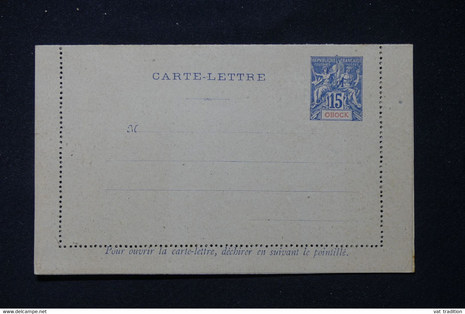 OBOCK - Entier Postal Type Groupe ( Carte Lettre ), Non Circulé - L 87220 - Storia Postale