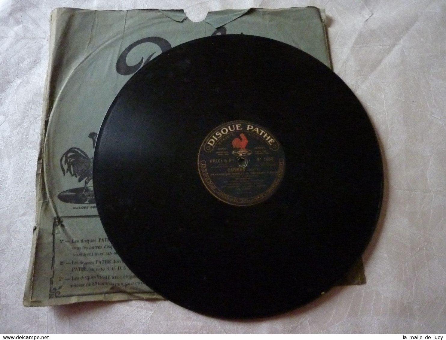 Disque 78 T Phonographe GRAMOPHONE Pathé - Carmen (Bizet) N° 1650 - 78 G - Dischi Per Fonografi