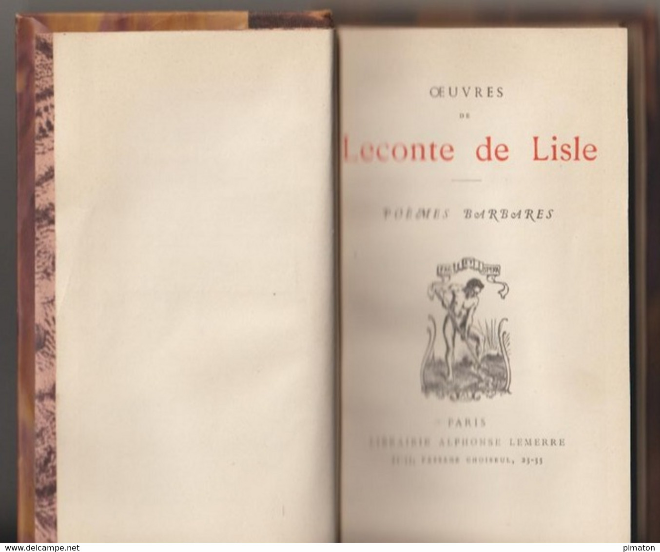 OEUVRES De Leconte De Lisle  POEMES BARBARES , Livre De 363 Pages   Format 10,5 X 16 - Auteurs Français