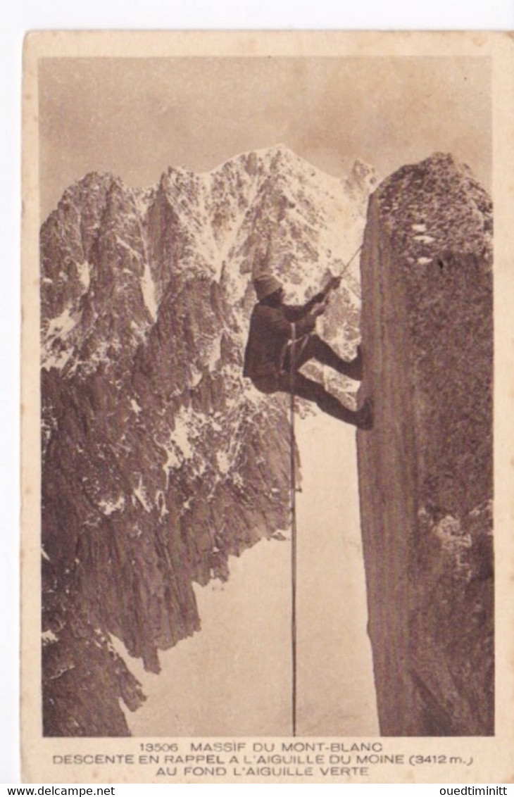 Massif Du Mont Blanc, Descente En Rappel à L'aiguille Du Moine - Alpinismus, Bergsteigen