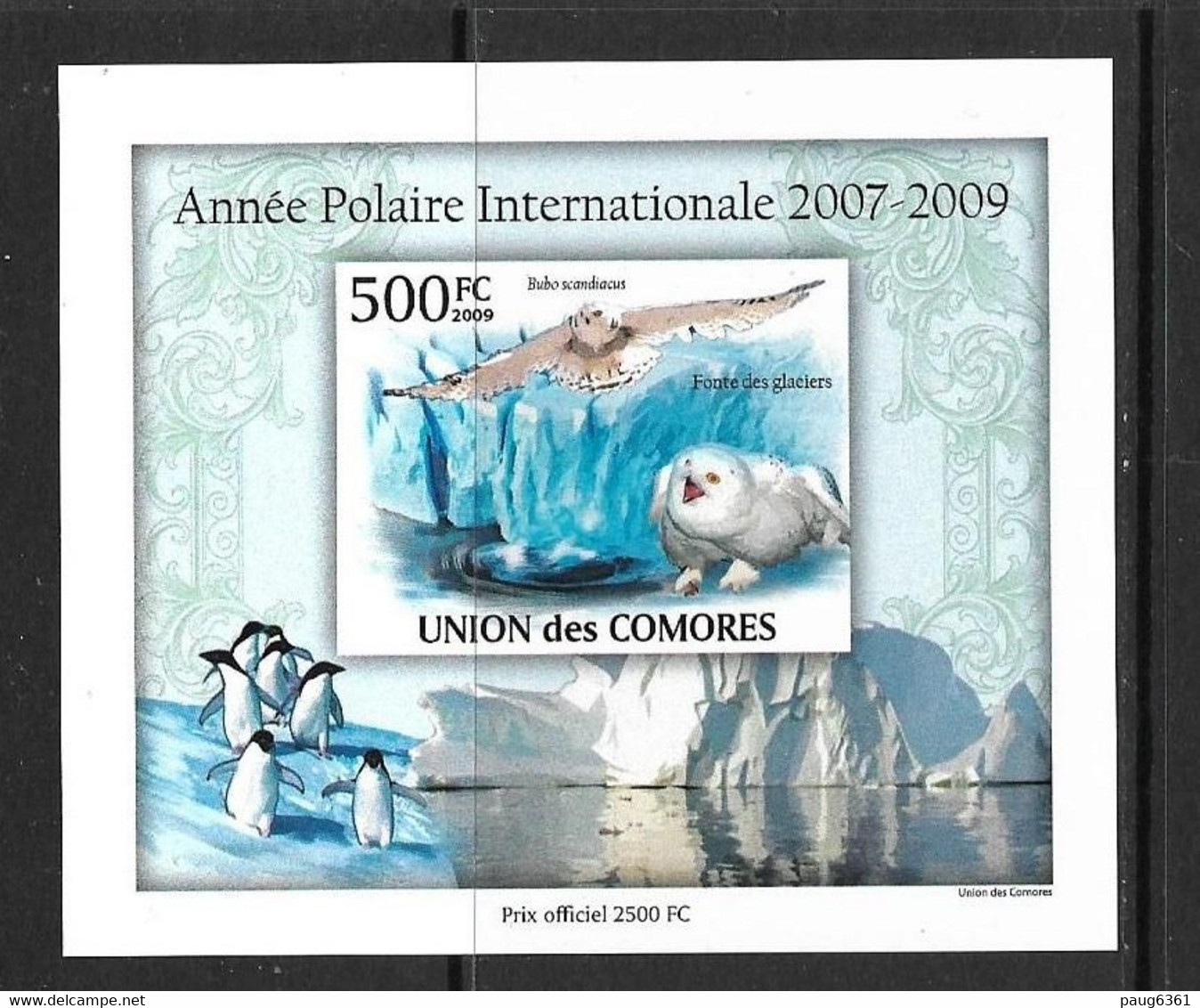 UNION DES COMORES 2010 ANNEE POLAIRE  YVERT N°1905 NON DENTELE   NEUF MNH** - Internationales Polarjahr