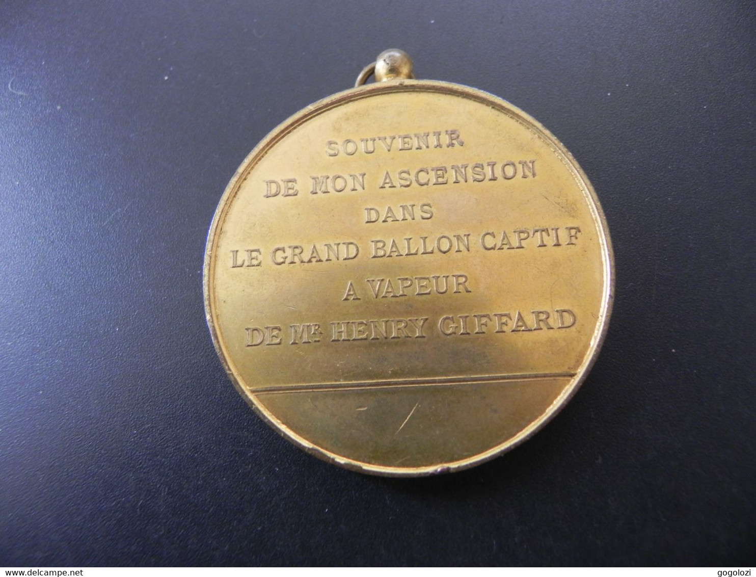 Medaille Paris Ascension Grand Ballon Captif à Vapeur De Henry Giffard 1878 - Altri & Non Classificati