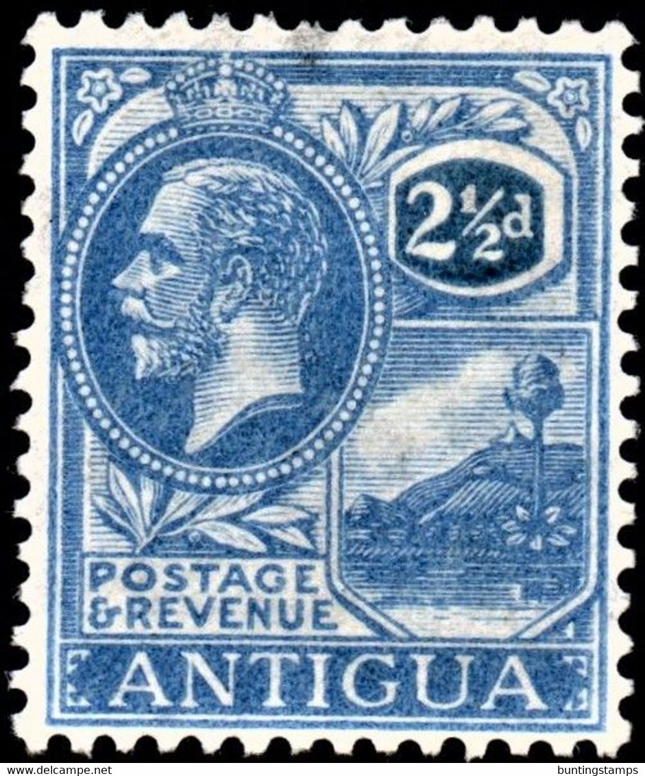 Antigua 1927 SG 73  2½d Ultramarine  Mult Script CA  Perf 14   Mint - 1858-1960 Crown Colony