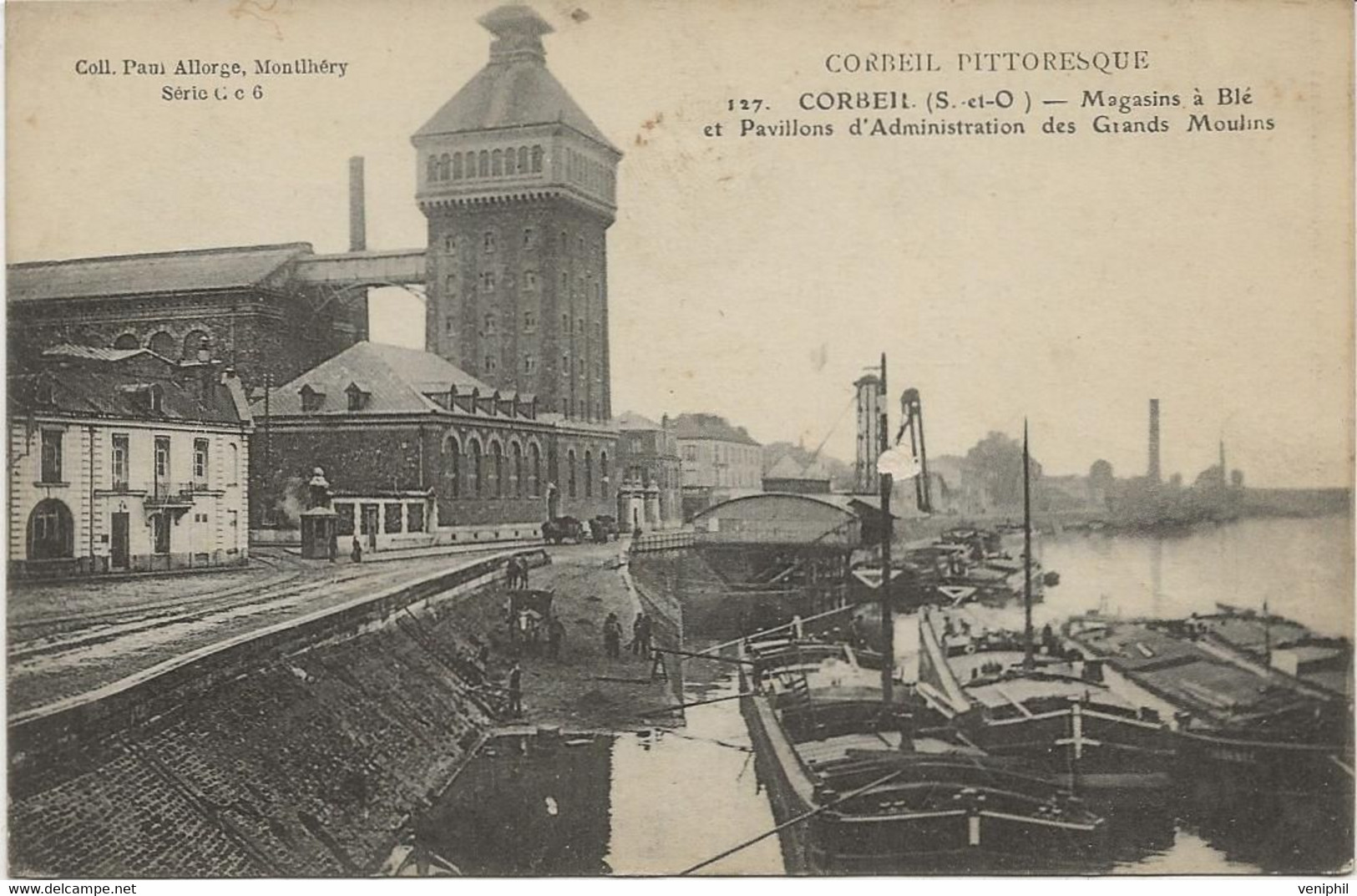 CORBEIL- S Et O -MAGASINS A BLE ET PAVILLONS D'ADMINISTRATION DES GRANDS MOULINS  - 1917 - Corbeil Essonnes