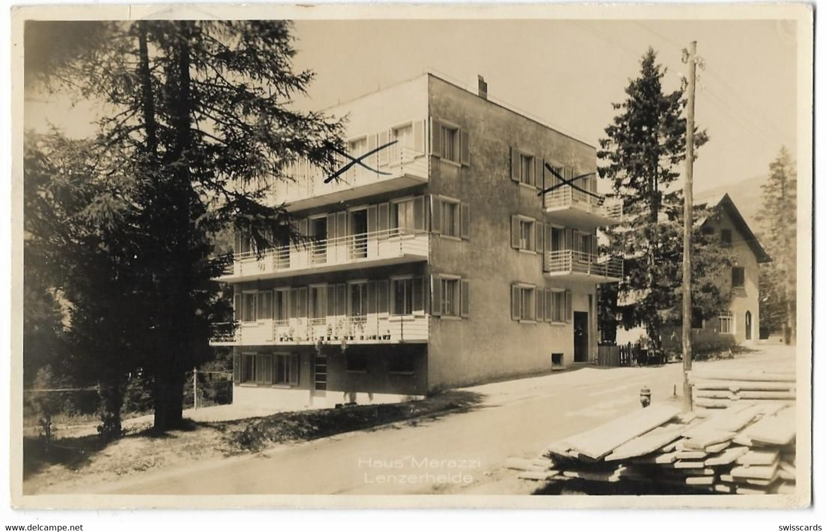 LENZERHEIDE: Echt-Foto-AK Vom Haus Marazzi 1935 - Lantsch/Lenz