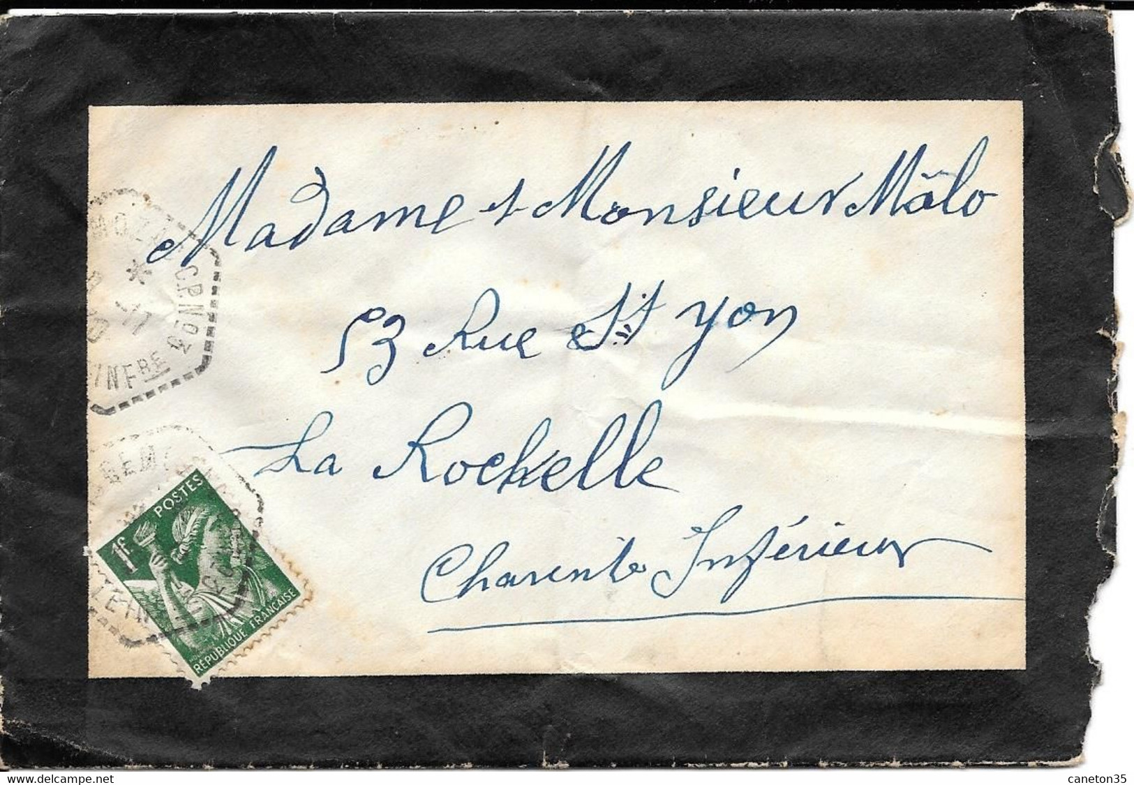 Lot 2 Lettres Gemozac CP N 3 CHARENTE INFERIEURE - CP Pour Circuit Postal - 1921-1960: Periodo Moderno