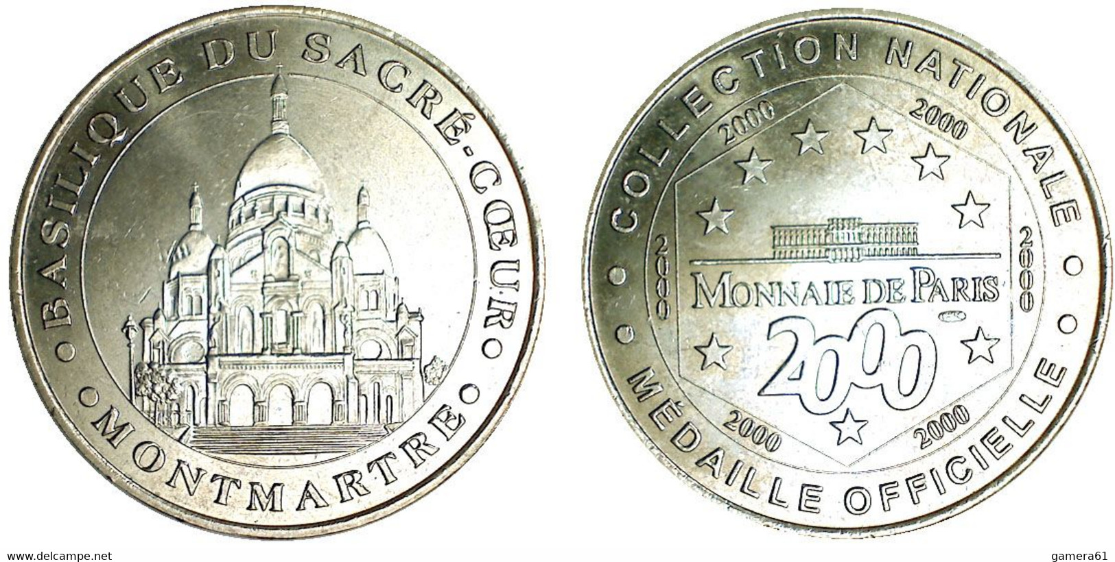 01178 GETTONE TOKEN JETON FICHA MONNAIE DE PARIS MDP BASILIQUE DU SACRE-COEUR MONTMARTRE 2000 - 2000