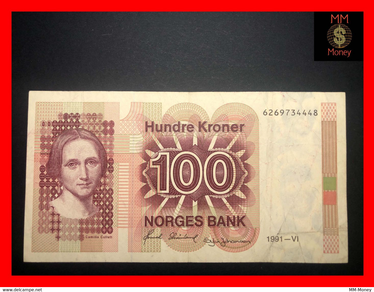 Norway  100 Kroner 1991  P. 43   VF - Norvège