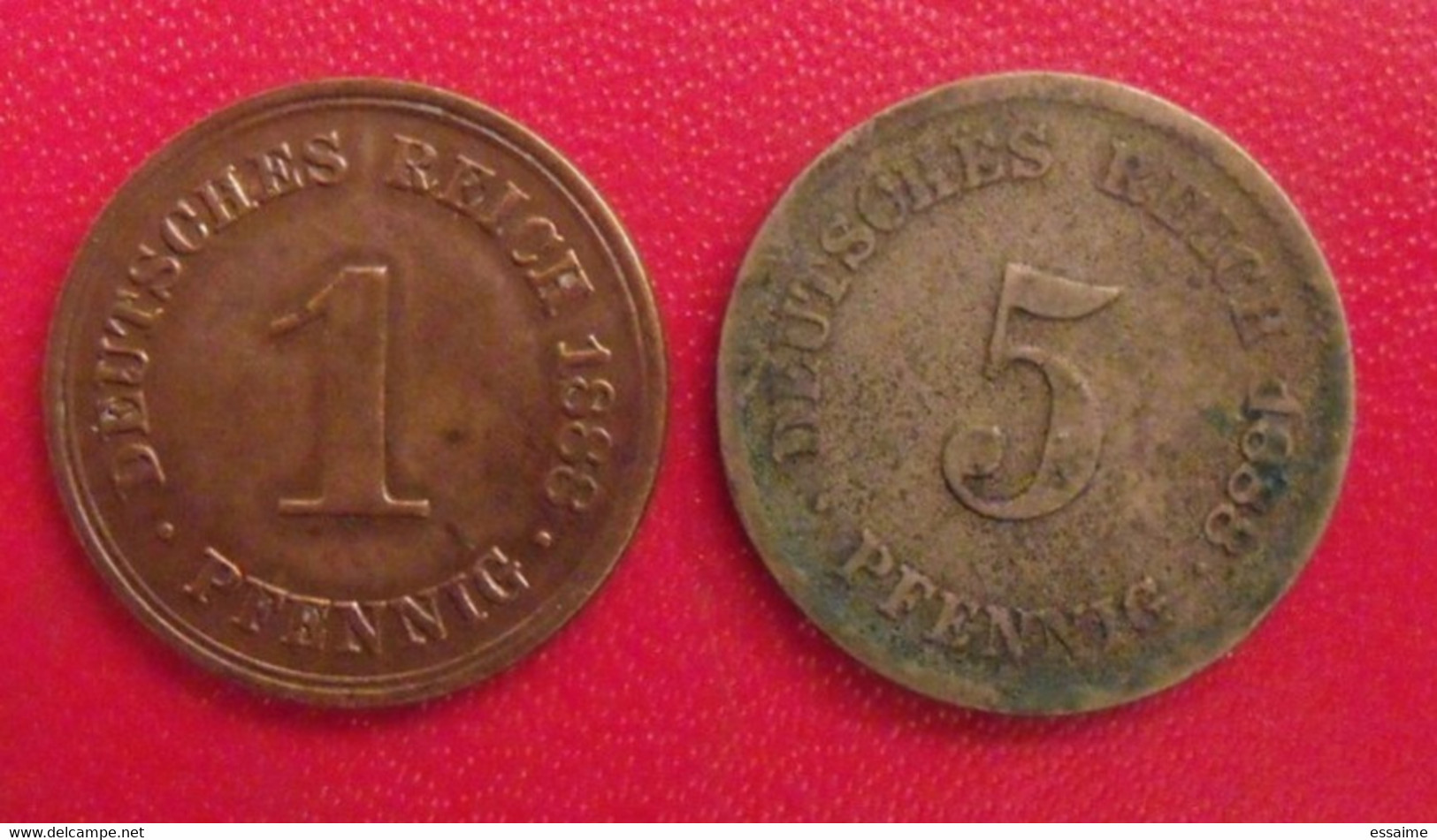 Allemagne. Empire. 2 Pièces De 1 (1888 A) Et 5 (1888 F) Pfennig. - 5 Pfennig