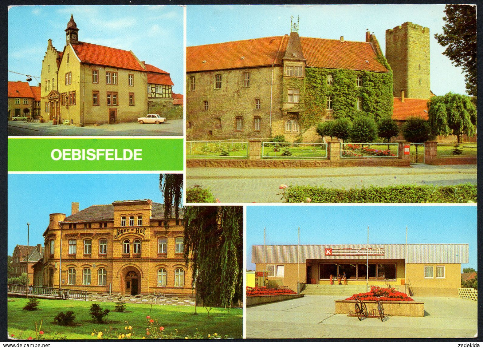 E7757 - TOP Oebisfelde Konsum Kaufhalle Rathaus - Bild Und Heimat Reichenbach - Klötze