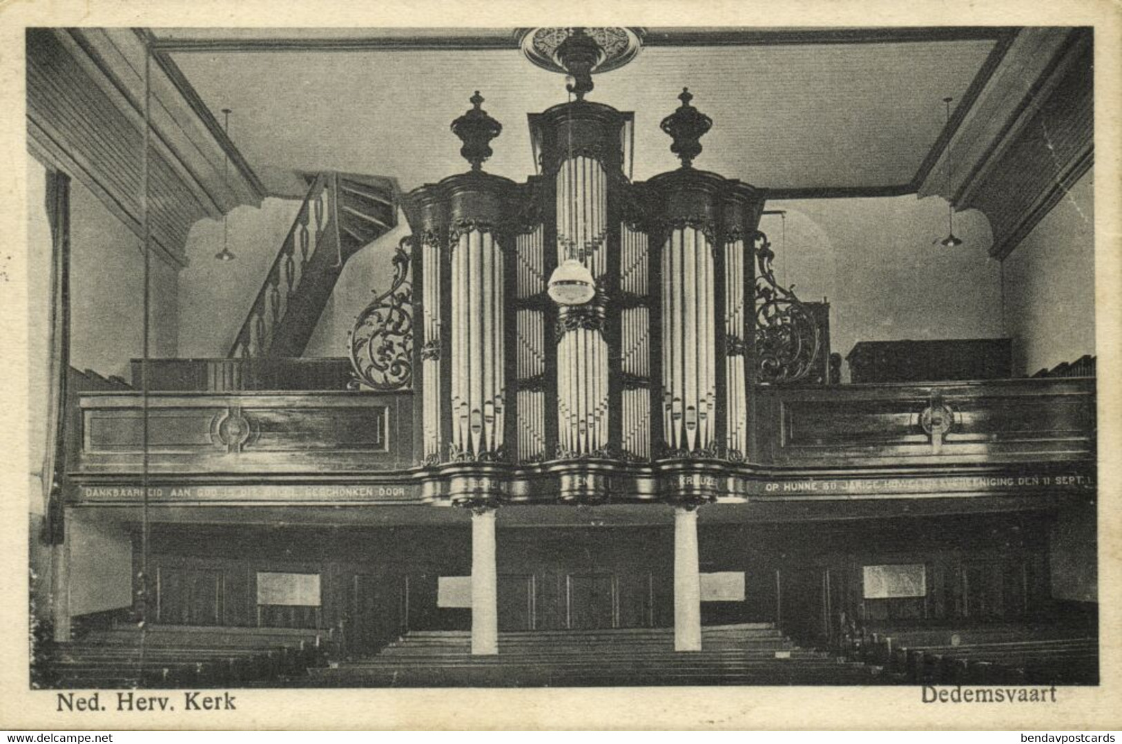 Nederland, DEDEMSVAART, Ned. Herv. Kerk (1929) Ansichtkaart - Dedemsvaart