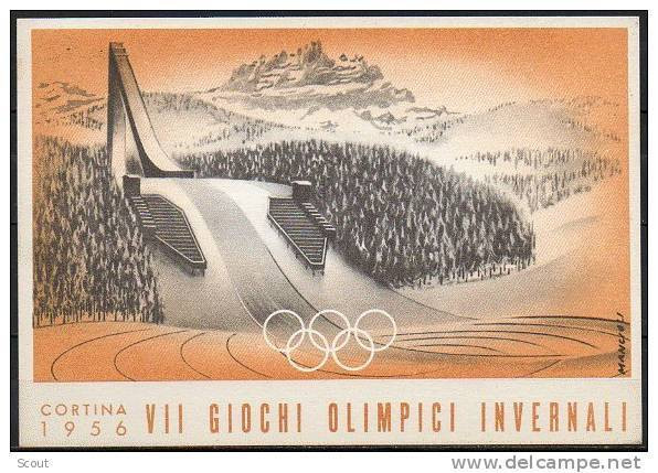 ITALIA  - ITALY - ITALIE - 26/01/1956 - GIOCHI OLIMPICI INVERNALI DI CORTINA - SEDE CIO - ANNULLO - Hiver 1956: Cortina D'Ampezzo