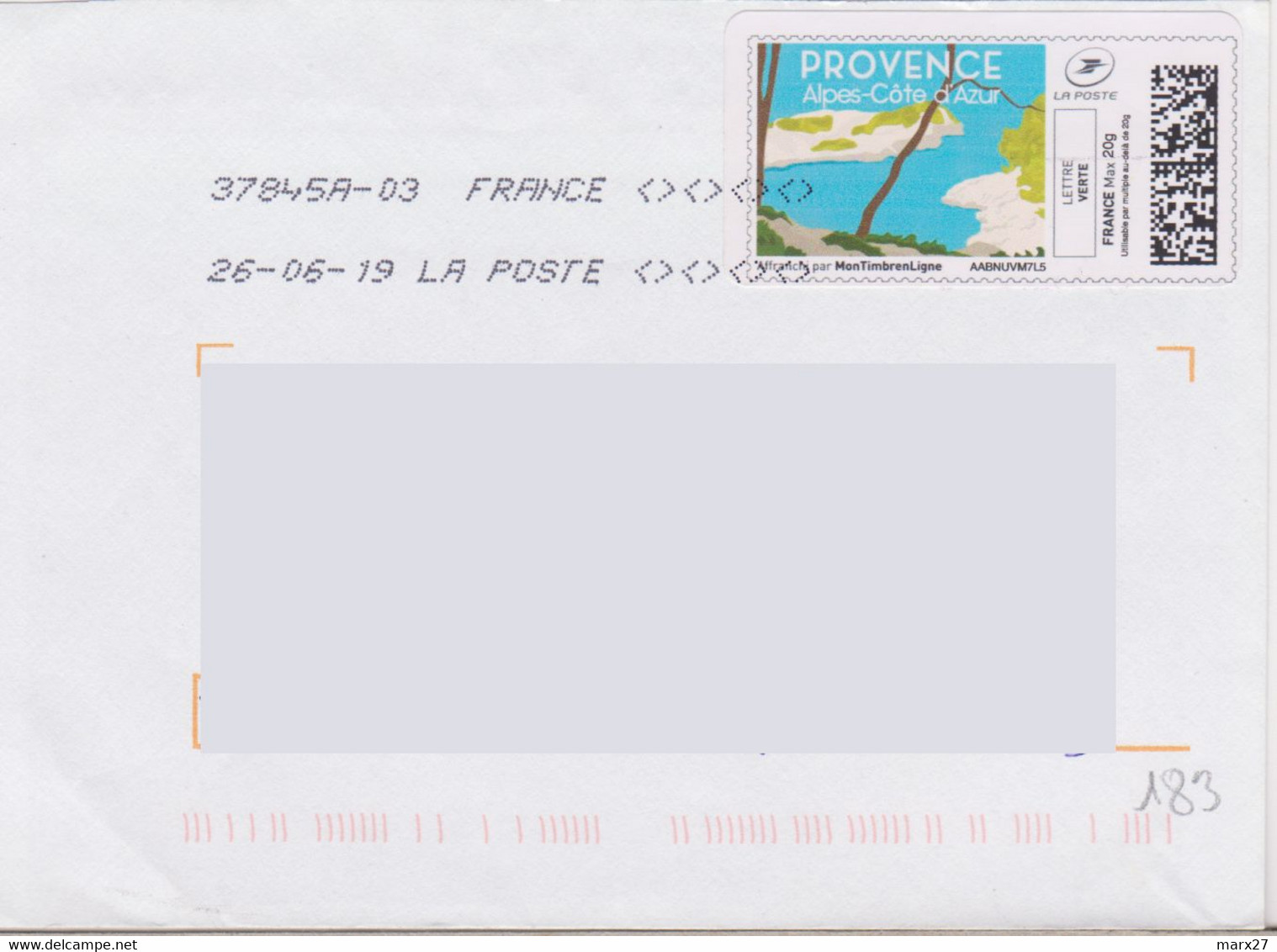 Toshiba 37845A-03 2x4 Losanges (signes Inf Et Sup) MonTimbrenLigne Provence Alpes Côte D'Azur - Mechanical Postmarks (Other)