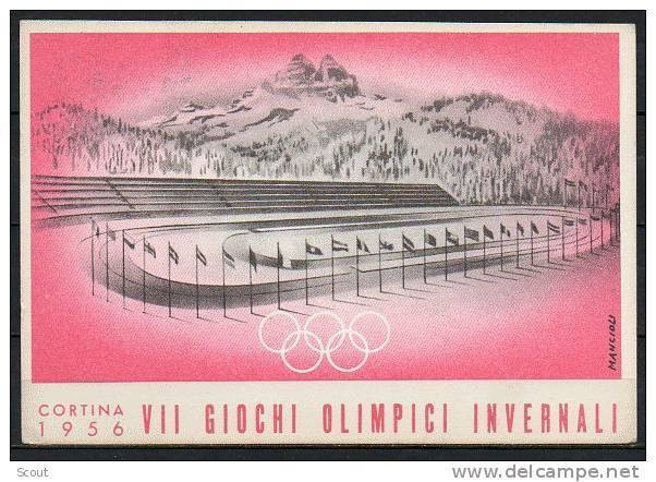 ITALIA  - ITALY - ITALIE - 26/01/1956 - GIOCHI OLIMPICI INVERNALI DI CORTINA - SEDE CIO - ANNULLO - Inverno1956: Cortina D'Ampezzo