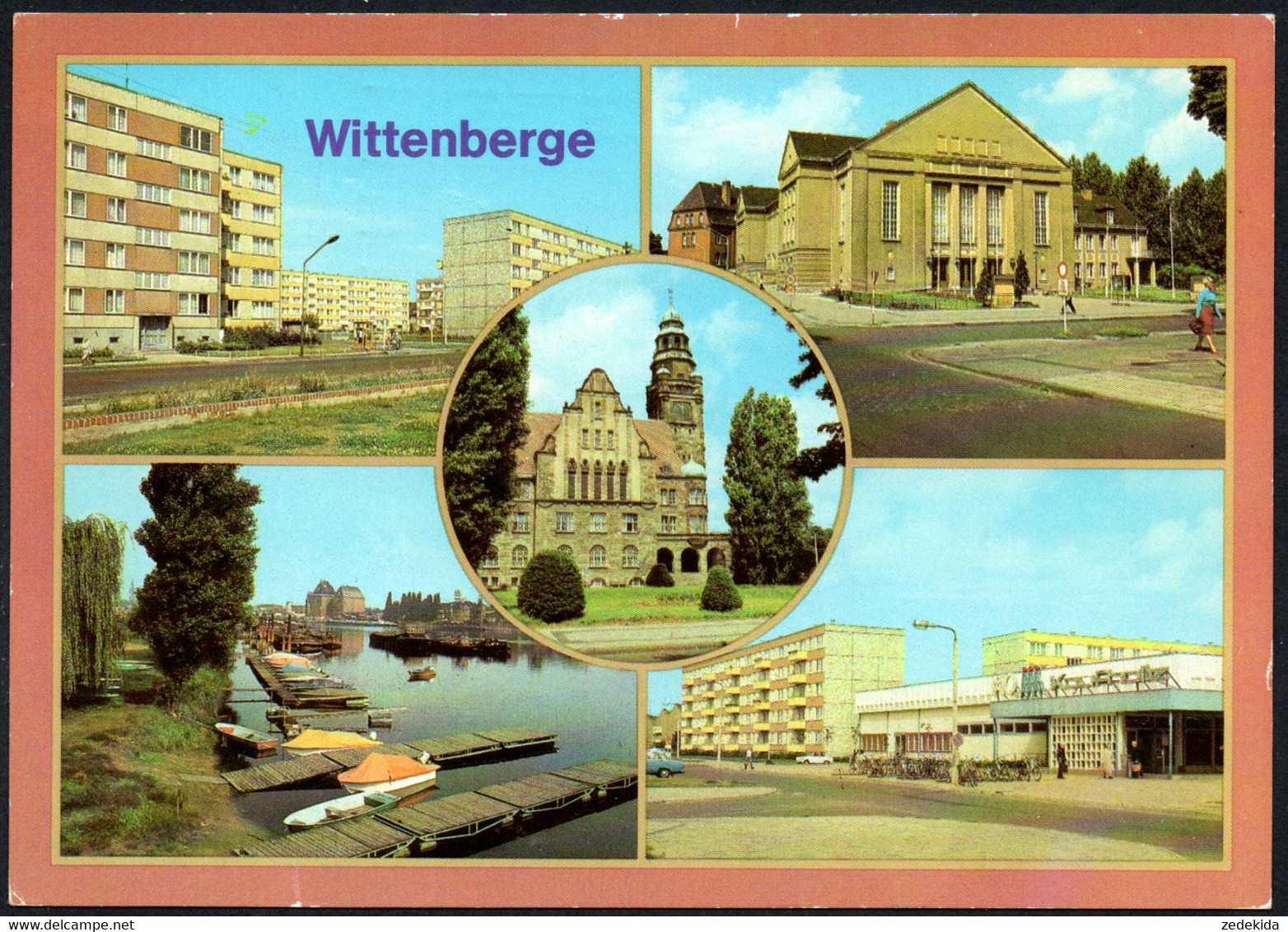 E7803 - Wittenberge Kulturhaus Hafen HO Kaufhalle Rathaus - Bild Und Heimat Reichenbach - Wittenberge