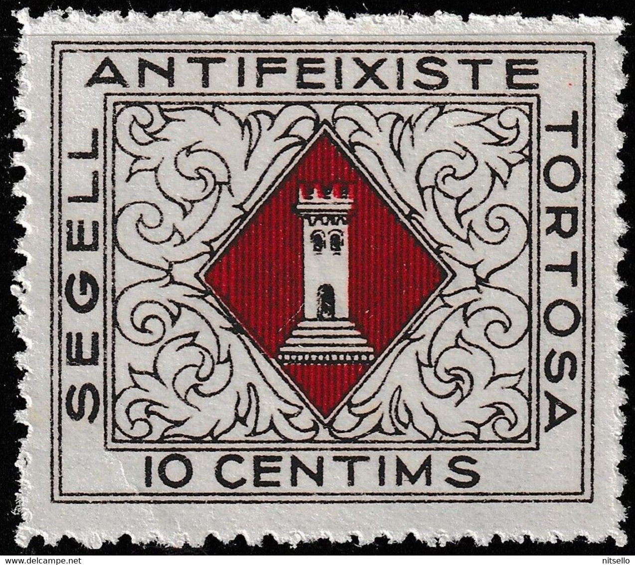 LOTE 2190  /// (C115) 1937    SELLOS LOCALES-Sofima-Fesofi: TORTOSA 10 *MH - Viñetas De La Guerra Civil