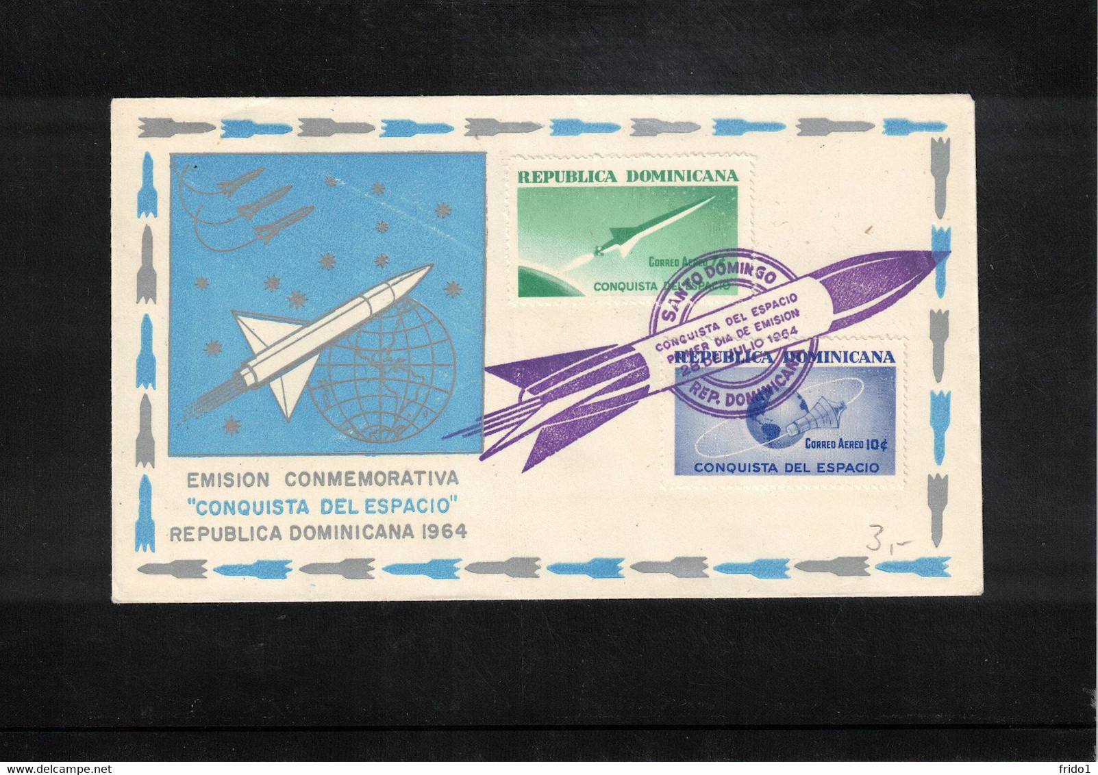 Dominican Republic 1964 Space / Raumfahrt FDC - Amérique Du Sud