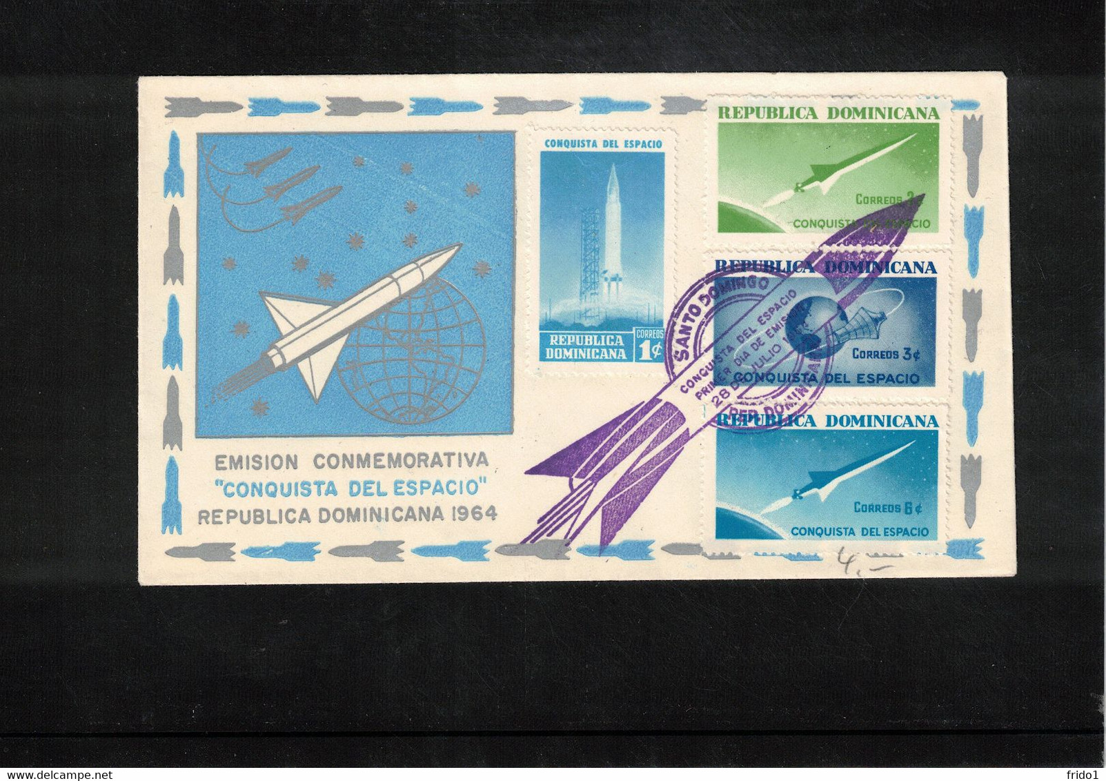 Dominican Republic 1964 Space / Raumfahrt FDC - Amérique Du Sud