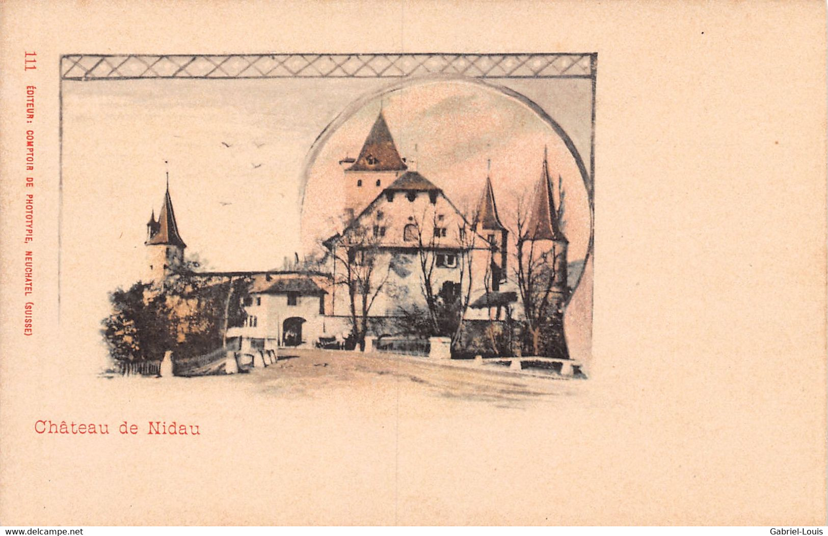 Château De Nidau - Litho - Nidau