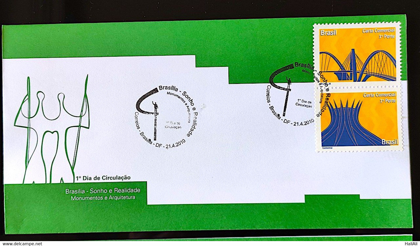 Brazil Envelope FDC Brasilia Selo Personalizado Sonho E Realidade - Other & Unclassified