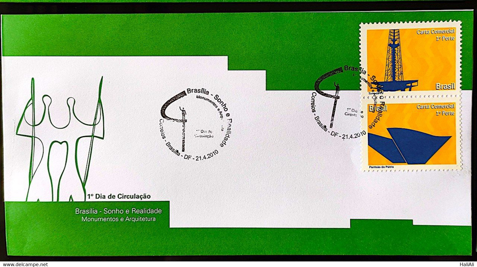 Brazil Envelope FDC Brasilia Selo Personalizado Sonho E Realidade - Other & Unclassified