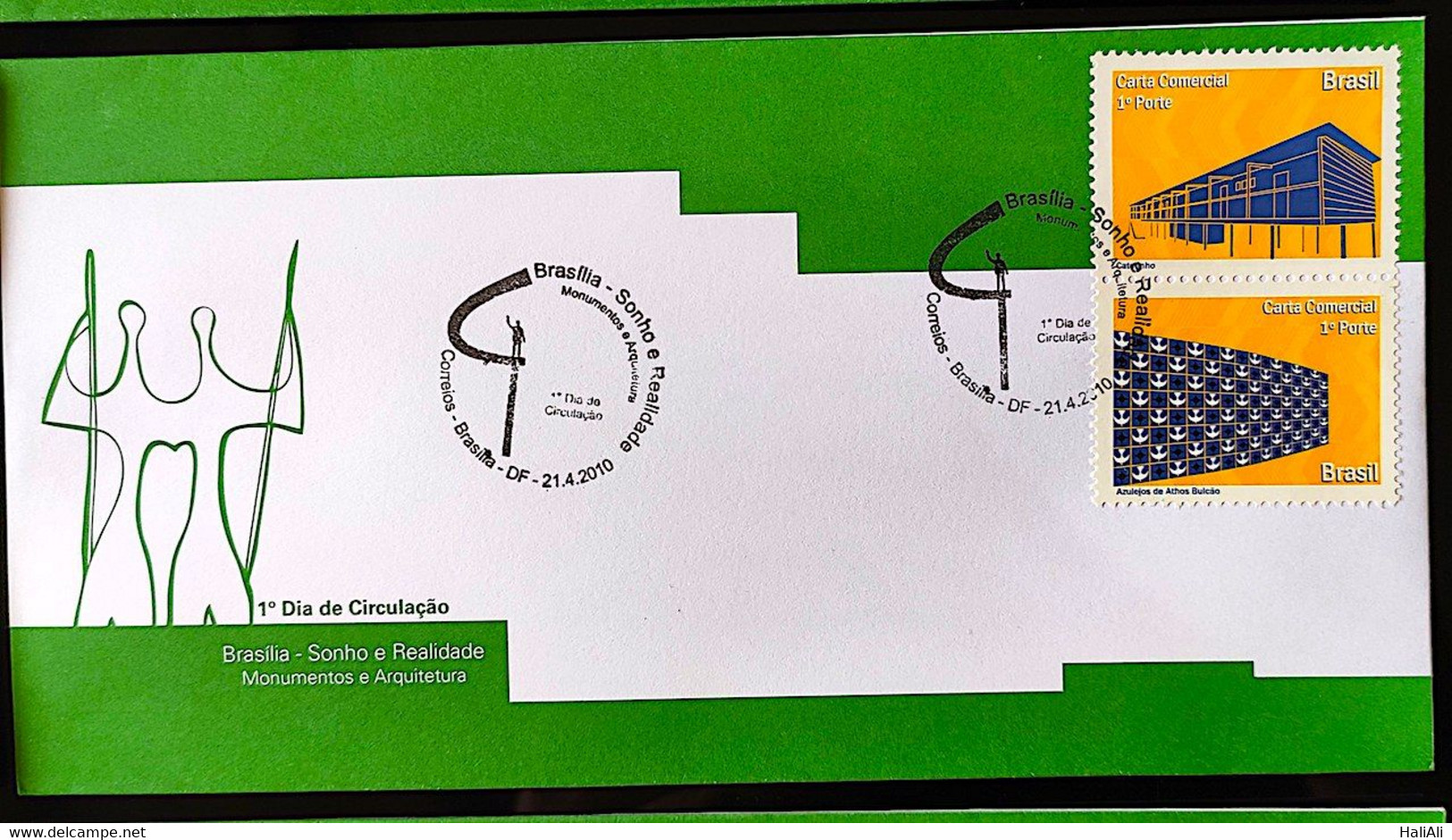 Brazil Envelope FDC Brasilia Selo Personalizado Sonho E Realidade - Otros & Sin Clasificación