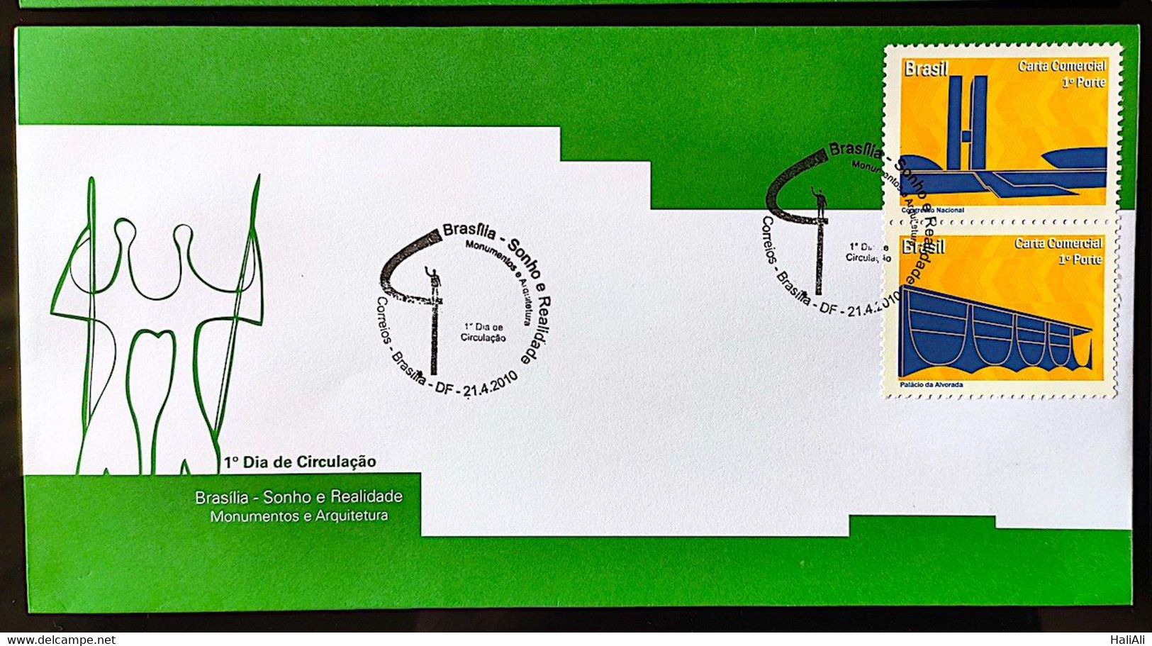 Brazil Envelope FDC Brasilia Selo Personalizado Sonho e Realidade