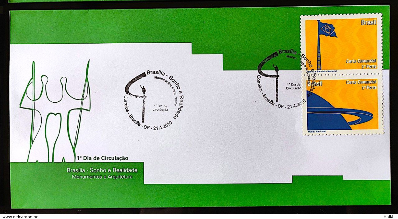 Brazil Envelope FDC Brasilia Selo Personalizado Sonho e Realidade