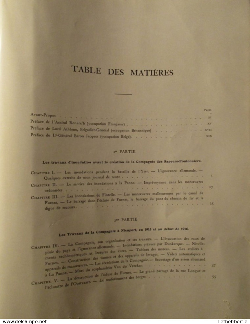 Nieuport 1914-1918 - Les inondations de l'Yser et ... Génie Belge - 1922 - overstroming Ijzer - door R. Thys