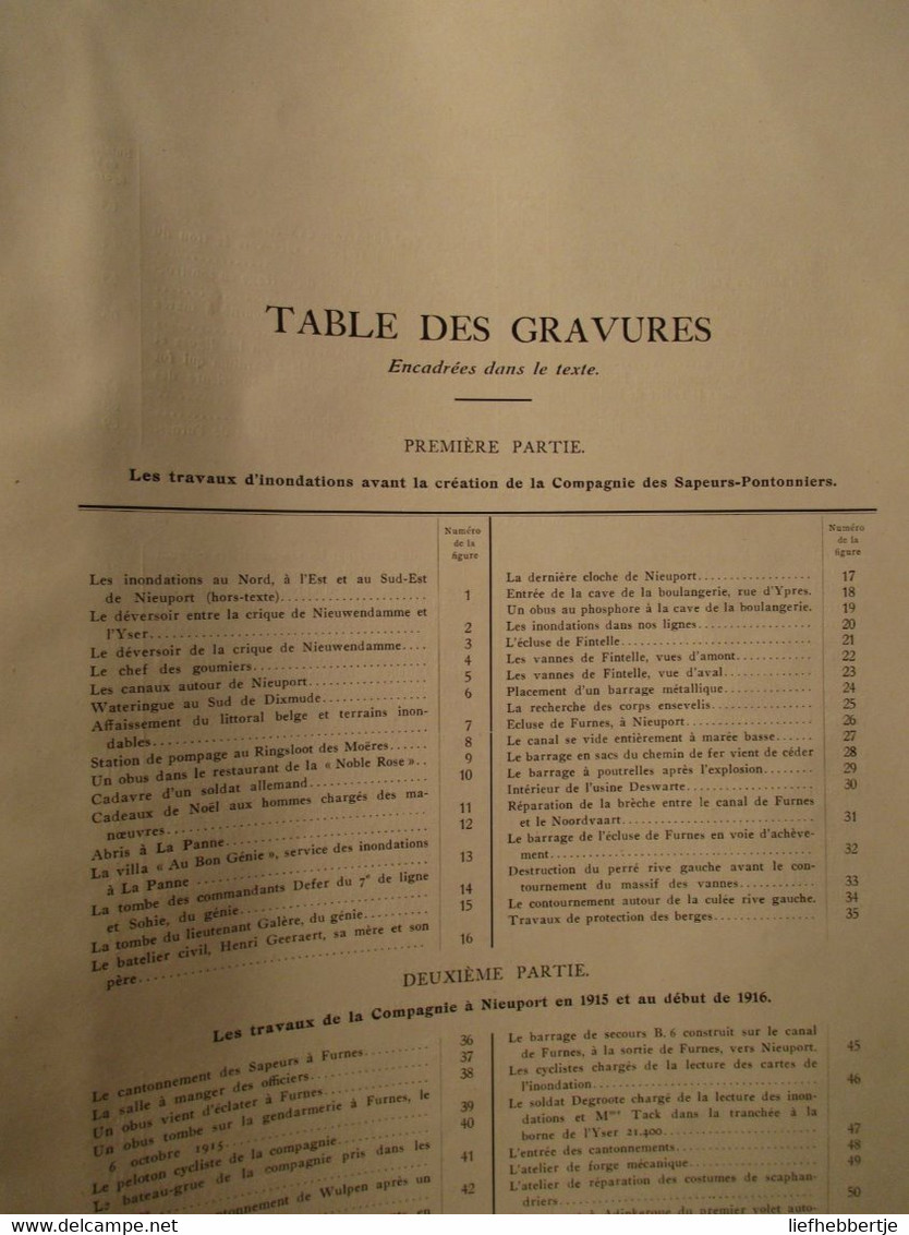 Nieuport 1914-1918 - Les inondations de l'Yser et ... Génie Belge - 1922 - overstroming Ijzer - door R. Thys