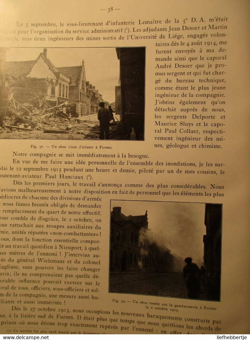 Nieuport 1914-1918 - Les inondations de l'Yser et ... Génie Belge - 1922 - overstroming Ijzer - door R. Thys