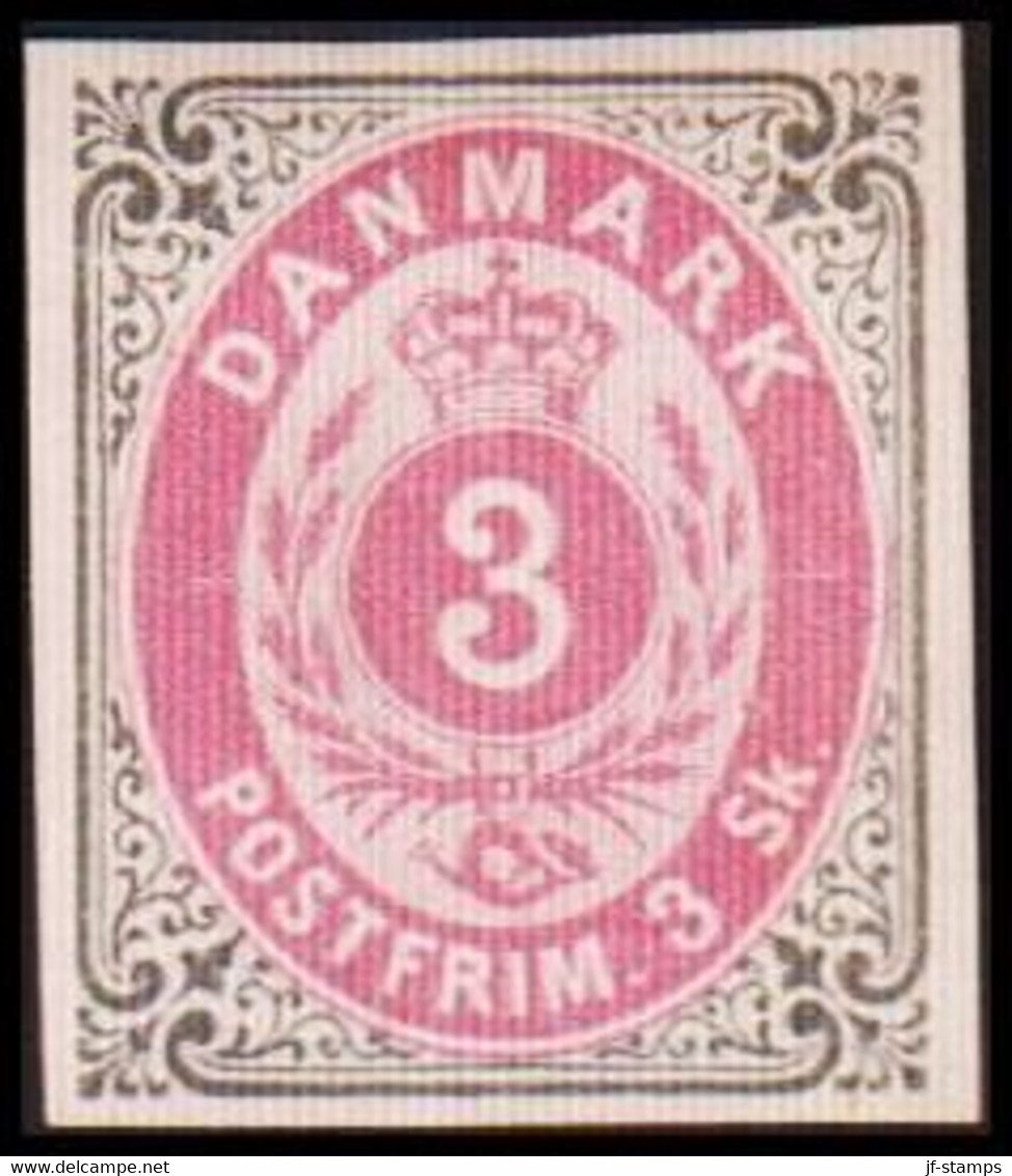 1886. Official Reprint. Bi-coloured Skilling. 3 Sk. Gray/lilac Inverted Frame. (Michel 17 II ND) - JF413921 - Proeven & Herdrukken