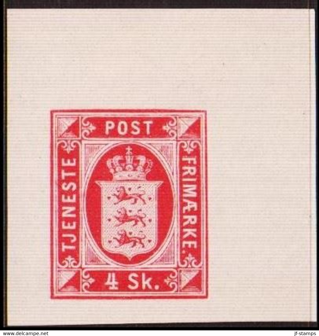 1886. Official Reprint. Official Stamps. 4 Sk. Red. (Michel D 2 ND) - JF413992 - Essais & Réimpressions