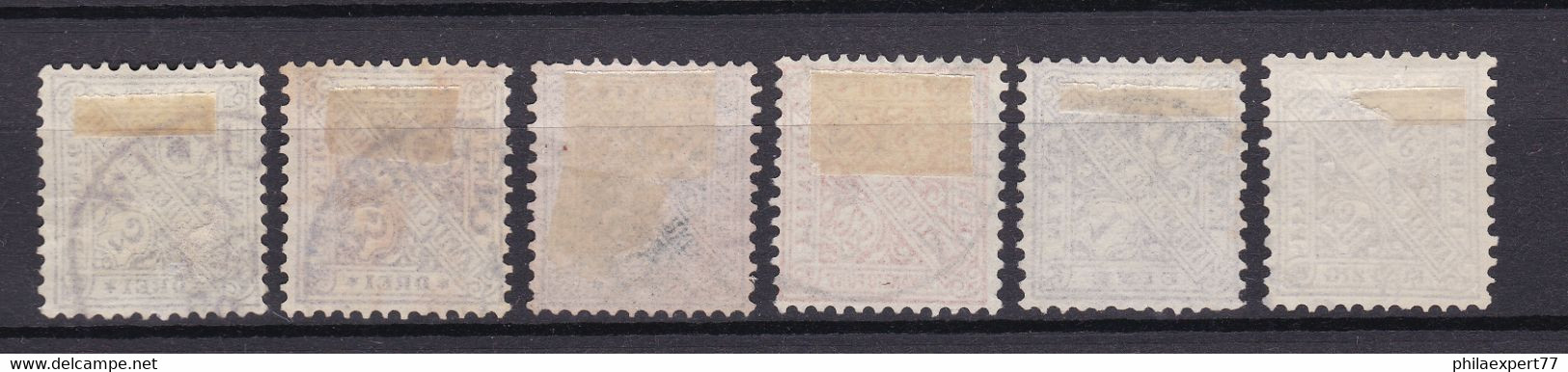 Wuerttemberg - Dienstmarken - 1890 - Michel Nr. 208/210 + 212/213 - Gestempelt - 37 Euro - Andere & Zonder Classificatie