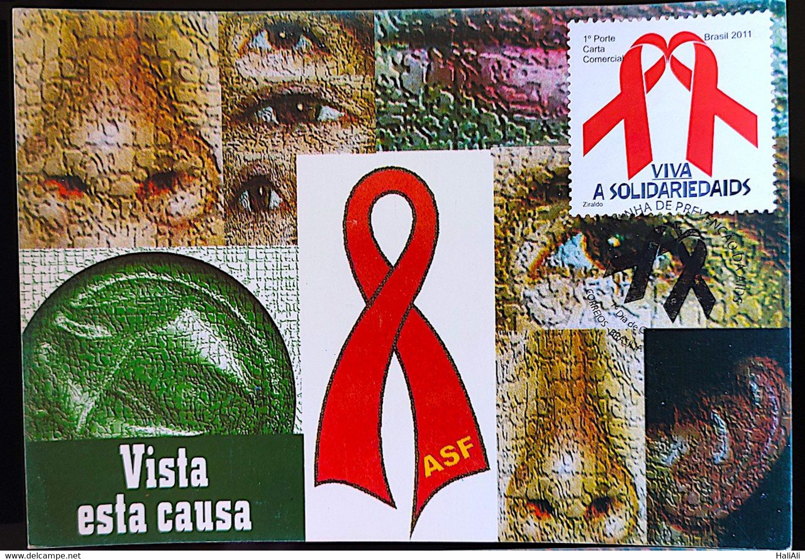 BRAZIL Maximo Postal Campanha Contra A Aids Vista Esta Causa Saude Cartao Postal - Altri & Non Classificati