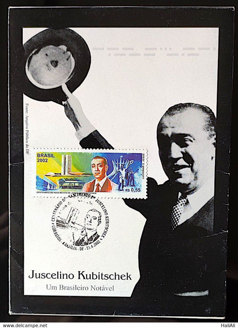 Brazil Maximo Postal Juscelino Kubitschek Brasilia CBC DF - Sonstige & Ohne Zuordnung