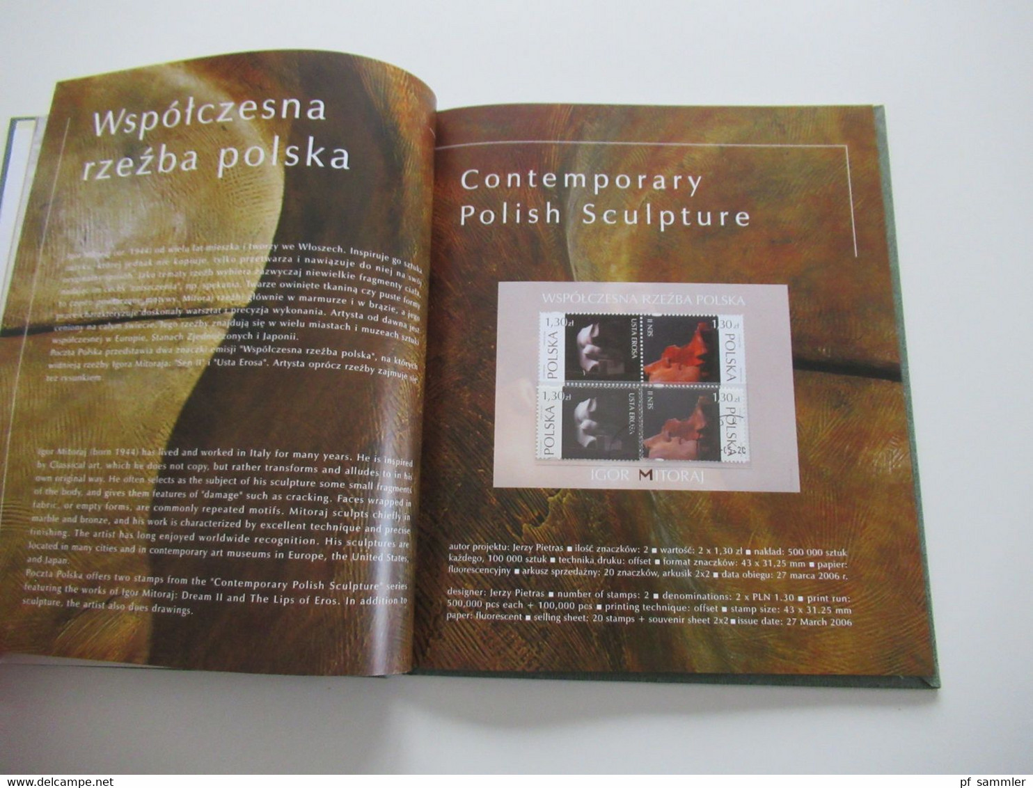 Polen Jahrbuch 2006 Book of Postage Stamps / ksiega znaczkow pocztowych Jahrgang 2006 mit gestempelten Marken / o