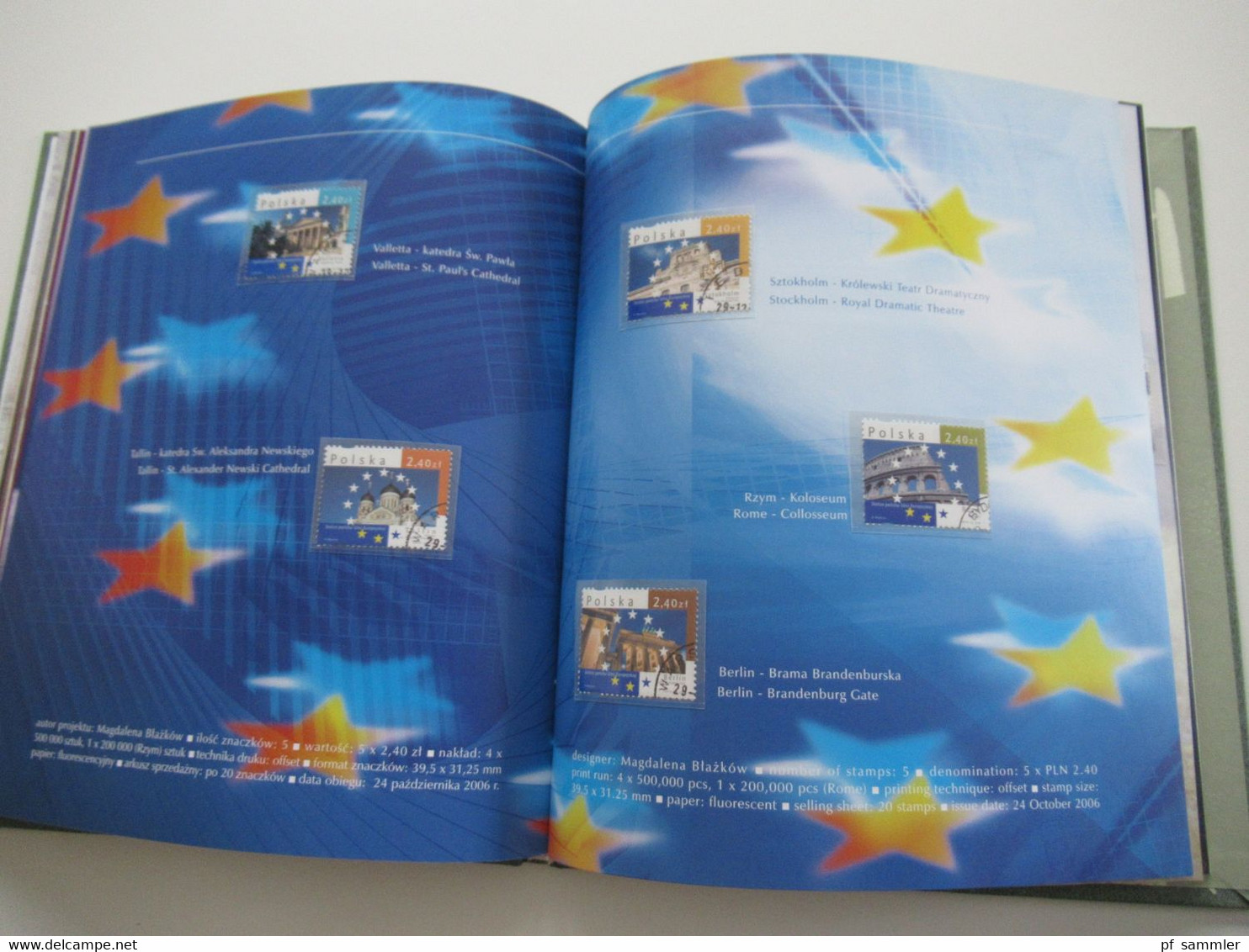 Polen Jahrbuch 2006 Book of Postage Stamps / ksiega znaczkow pocztowych Jahrgang 2006 mit gestempelten Marken / o
