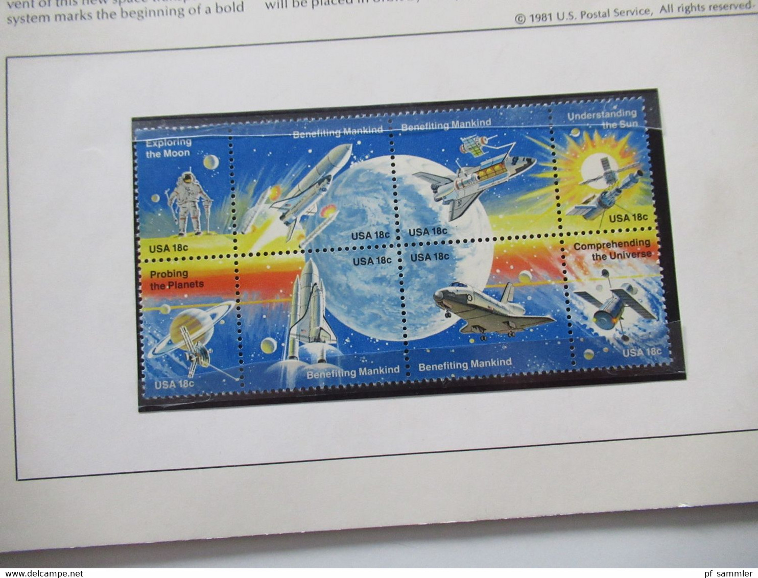 USA 1981 A Special Mint Set Folder Of Stamps To Honor The Man's Achievements In Space! Erinnerungsmappe / Weltraum - Neufs