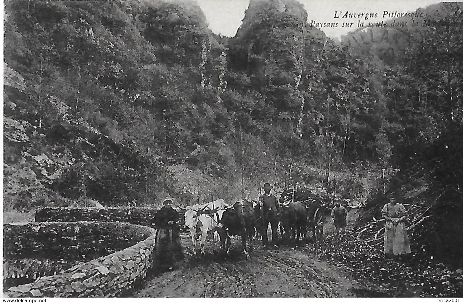 Sauxillanges.  Attelages De Boeufs Et Paysans Dans La Montangne De Sauxillanges. - Autres & Non Classés