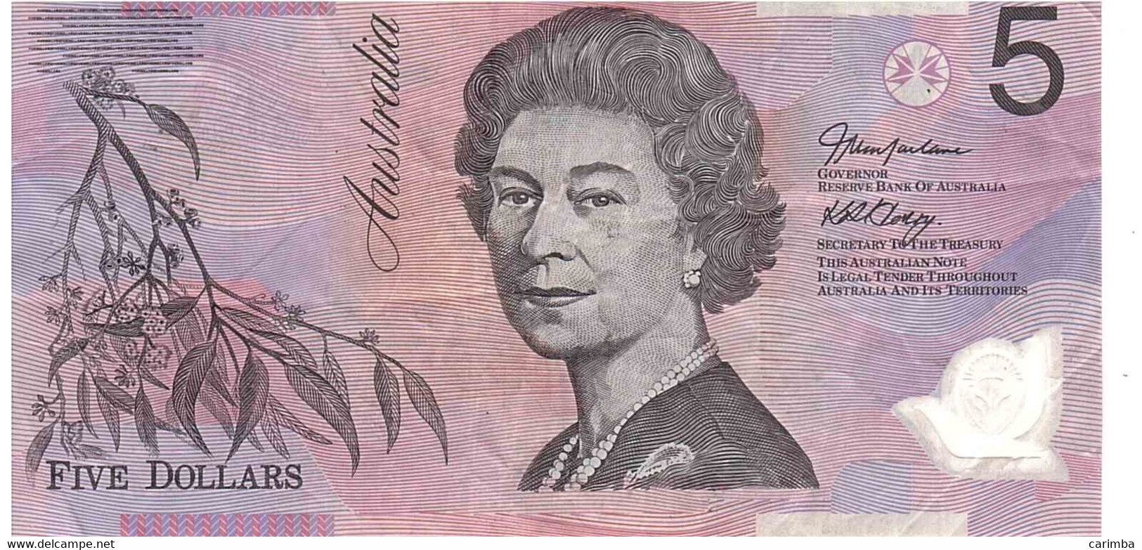 5 DOLLARS - 1992-2001 (polymère)