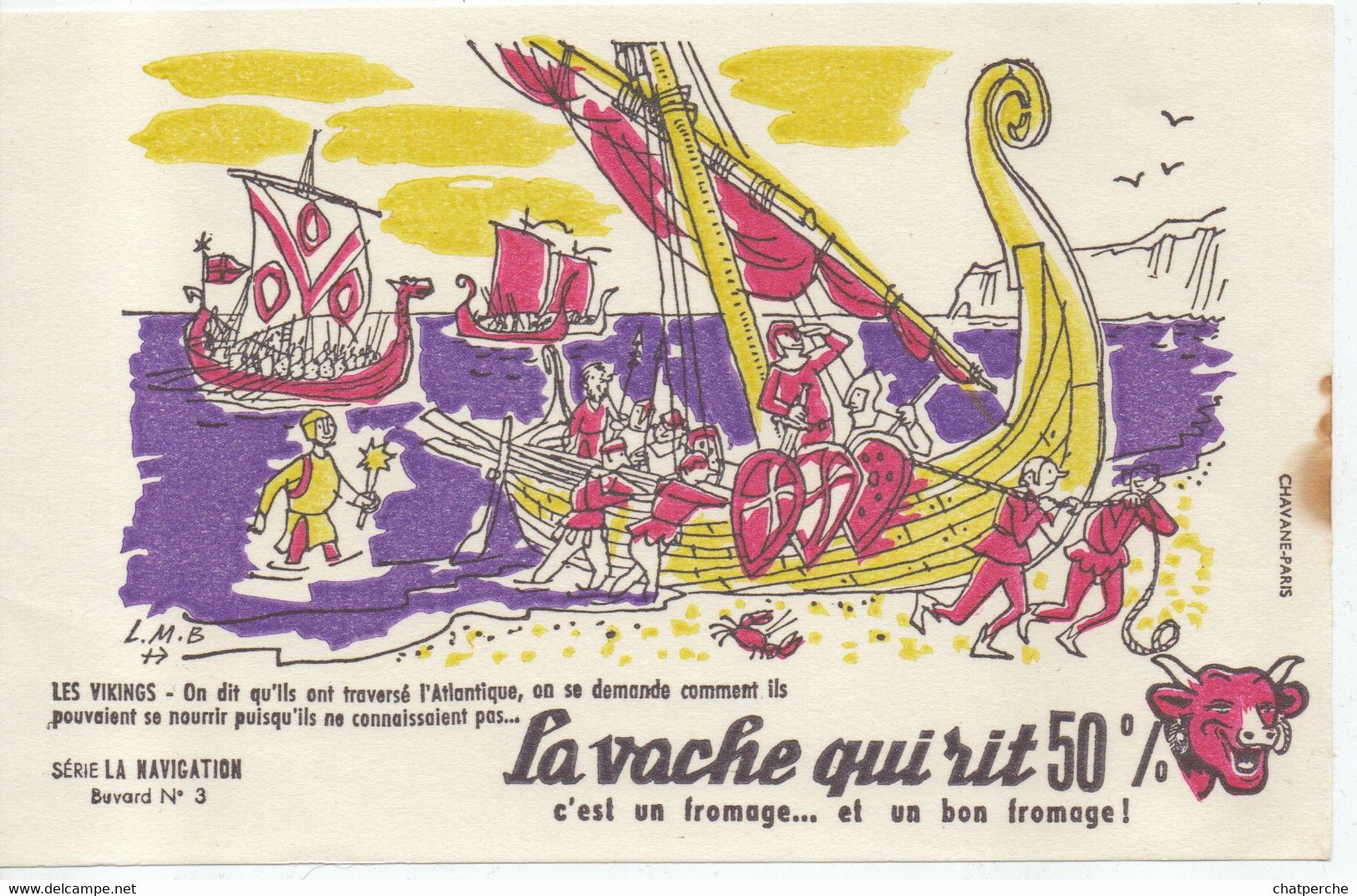 LOT 10  BUVARDS BLOTTING PAPER FROMAGE LA VACHE QUI RIT SÉRIE COMPLÈTE LA NAVIGATION 1/10 BATEAU VOILIER GALÈRE - Produits Laitiers