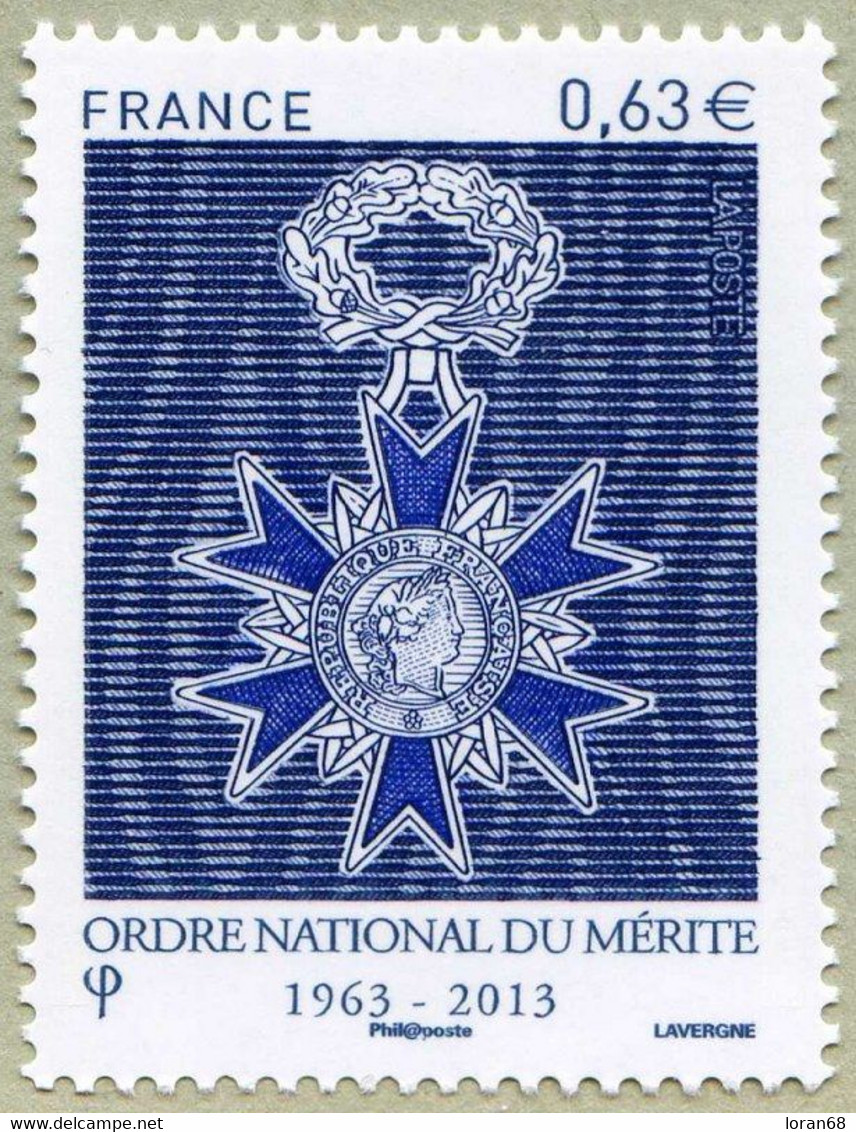 Timbre Neuf France MNH 2013 : Ordre National Du Mérite - Ongebruikt