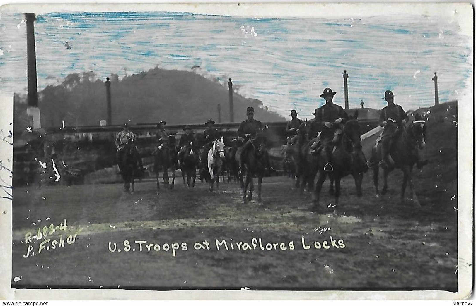 ETATS UNIS USA - U.S. Troops At Miraflores Locks - Cad Wichita Falls Texas - 1933 - Sonstige & Ohne Zuordnung