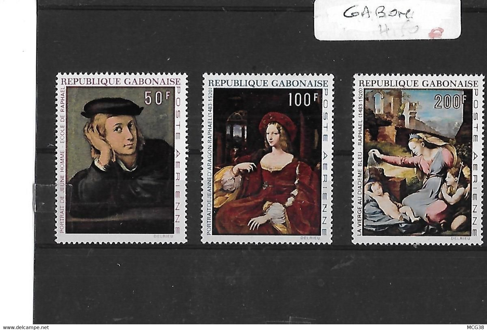 REPUBLIQUE  GABONAISE  -  TIMBRES  NEUFS  SANS  CHARNIERE  (  SERIE  P . A . N°  104  à  106   )  TABLEAUX - Gabun (1960-...)