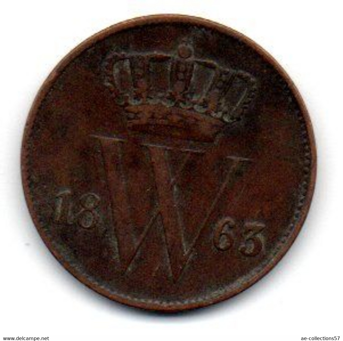 Pays Bas - 1 Cent 1863 - TB - 1849-1890: Willem III.