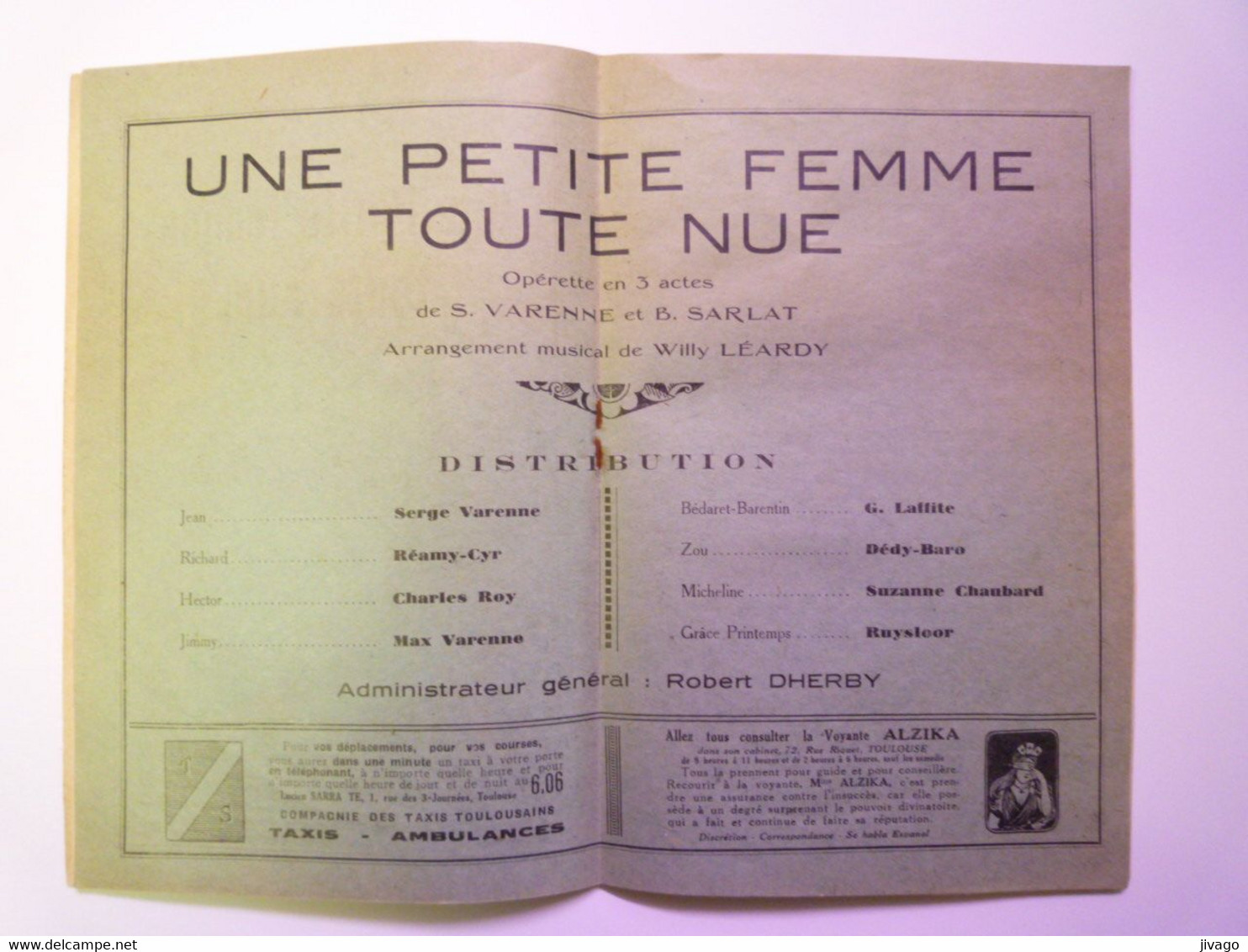 2021 - 619  THEÂTRE Des NOUVEAUTES  :  PROGRAMME De La SAISON  1931 - 1932   XXX - Programmes