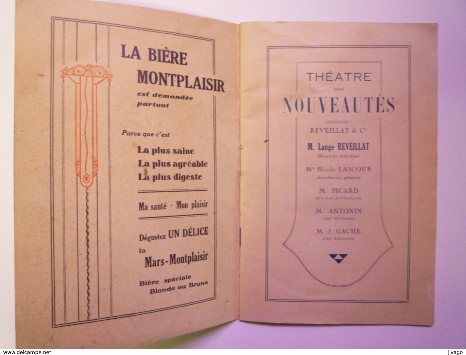 2021 - 619  THEÂTRE Des NOUVEAUTES  :  PROGRAMME De La SAISON  1931 - 1932   XXX - Programmes