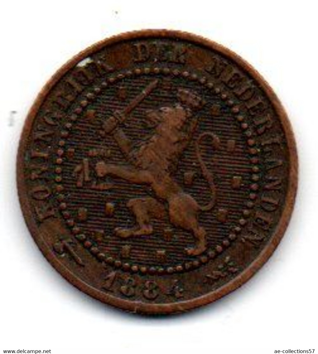 Pays Bas - 1 Cent 1884 - TB - 1849-1890: Willem III.