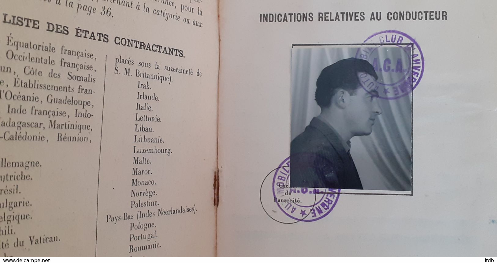 Permis De Conduire Italien De1948 + Permis De Conduire International De 1954 Automobile Voiture - Coches